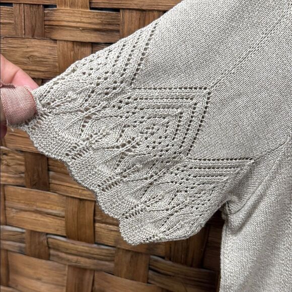 Vintage Made in Canada Parkhurst Light Tan Knit Tunic - Picture 3 of 4